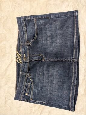Vintage Garage Dark Blue Denim Mini Skirt